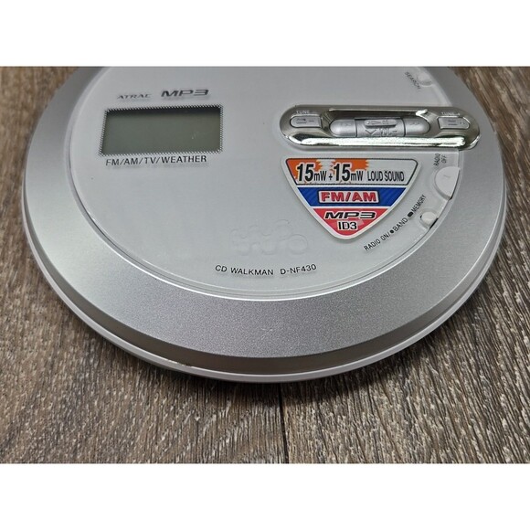 Sony Walkman Portable CD Player Only D-NF430 MP3 / AM / FM / CD RW Tested - Picture 2 of 9